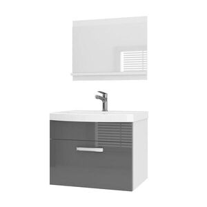 B BELINI GROUP KOUPELNOVÝ NÁBYTEK Koupelnová SADA PRI P1, Šedá lesklá, 60 cm obraz