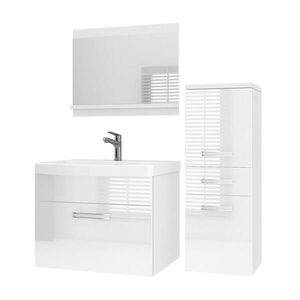 B BELINI GROUP KOUPELNOVÝ NÁBYTEK Koupelnová SADA PRI P2, Bílá lesklá, 90 cm obraz