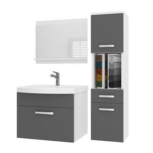 B BELINI GROUP KOUPELNOVÝ NÁBYTEK Koupelnová SADA PRI M3, Šedá matná, 90 cm obraz