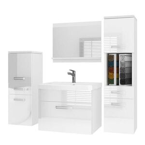 B BELINI GROUP KOUPELNOVÝ NÁBYTEK Koupelnová SADA PRI P5, Bílá lesklá, 120 cm obraz