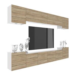 B BELINI GROUP OBÝVACÍ STĚNA Milano 4, Dub Sonoma matný, 300 cm, Bezúchytková obraz
