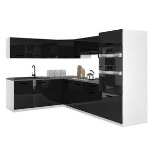 B BELINI GROUP KUCHYŇSKÁ LINKA Italia 8 420 cm , s pracovními deskami, Černá obraz