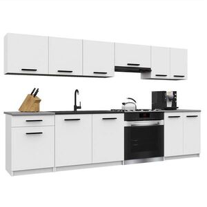B BELINI GROUP KUCHYŇSKÁ LINKA Italia 2 240 cm, s pracovními deskami, Bílá matná obraz