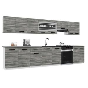 B BELINI GROUP KUCHYŇSKÁ LINKA Italia 3 320 cm, s pracovními deskami, Šedá Glamour obraz