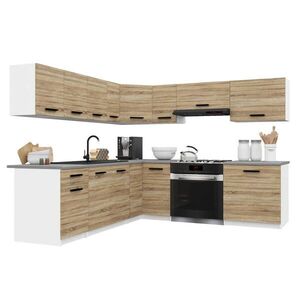 B BELINI GROUP KUCHYŇSKÁ LINKA Italia 7 420 cm , s pracovními deskami, Dub Sonoma obraz