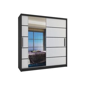 B BELINI GROUP POSUVNÁ SKŘÍŇ Verona MBP, Černá/Bílá Mat, 158 cm, se zrcadlem obraz