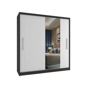 B BELINI GROUP POSUVNÁ SKŘÍŇ Verona MSE, Černá/Bílá Mat, 158 cm, se zrcadlem obraz