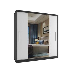 B BELINI GROUP POSUVNÁ SKŘÍŇ Verona ME, Černá/Bílá Mat, 158 cm, se zrcadlem obraz