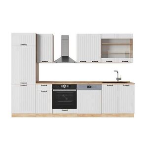 Vicco KUCHYŇSKÝ KOUT Fame-Line Bílý venkovský dům 300 cm , PD Dub obraz