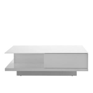 Livetastic KONFERENČNÍ STOLEK, vysoce lesklá bílá, sklo, kompozitní dřevo, 120/60/36 cm obraz