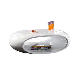 Livetastic KONFERENČNÍ STOLEK, vysoce lesklá bílá, plast, 100/70/32 cm obraz
