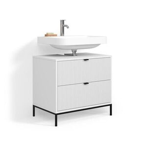 Livinity® DOLNÍ SKŘÍŇKA POD DŘEZ Aterno Bílá 70 x 63 cm Se 2 výsuvnými zásuvkami obraz