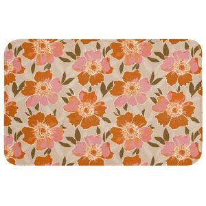 OnlyWow KOUPELNOVÁ PŘEDLOŽKA Květiny - Motiv - Retro 80x50 cm obraz