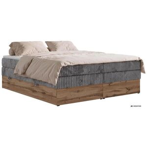 MKS POSTEL BOXSPRING WOOD ZERO KING 160/200 - Šedá Manšestr - Topper T25 - H3 obraz