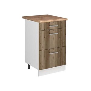 Vicco SPODNÍ SKŘÍŇKA KUCHYŇSKÉ LINKY R-Line, Řemeslný dub/Bílá, 50 cm pracovná doska Dub Goldkraft obraz