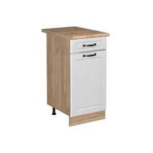 Vicco SPODNÍ SKŘÍŇKA KUCHYŇSKÉ LINKY R-Line, Bílý venkovský dům/Zlatý mocný dub, 40 cm pracovná doska Dub Goldkraft obraz