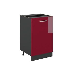 Vicco SPODNÍ SKŘÍŇKA KUCHYŇSKÉ LINKY R-Line, Červená vysoký lesk/Antracit, 50 cm bez pracovní desky obraz