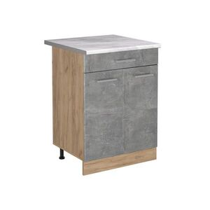 Vicco SPODNÍ SKŘÍŇKA KUCHYŇSKÉ LINKY R-Line, Beton/Zlatý mocný dub, 60 cm se zásuvkou pracovná doska Mramor obraz