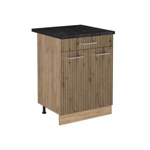Vicco SPODNÍ SKŘÍŇKA KUCHYŇSKÉ LINKY R-Line, Řemeslný dub/Zlatý mocný dub, 60 cm se zásuvkou pracovná doska antracitová obraz