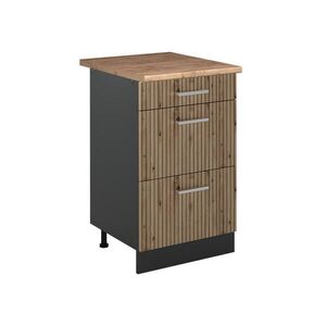 Vicco SPODNÍ SKŘÍŇKA KUCHYŇSKÉ LINKY R-Line, Řemeslný dub/Antracit, 50 cm pracovná doska Dub Goldkraft obraz