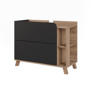 Vicco DOLNÍ SKŘÍŇKA POD DŘEZ Karen, Antracit/Sonoma, 80 x 65 cm se 2 zásuvkami obraz