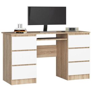 RAUMHIRSCH FURNITURE PSACÍ STŮL Dub Sonoma, bílá 77/135/50 obraz