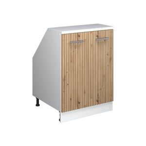 Vicco KUCHYŇSKÁ SKŘÍŇKA POD ŠIKMOU STŘECHU R-Line Řemeslný dub 60 cm se 2 dveřmi, korpus skříně hloubka 60 cm obraz
