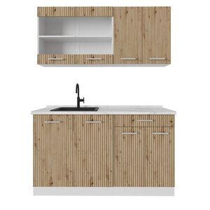 Vicco JEDNOTKOVÁ KUCHYNĚ R-Line Řemeslný dub 140 cm s pracovní deskou obraz