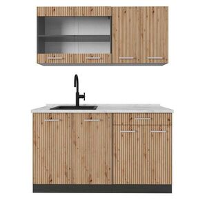 Vicco JEDNOTKOVÁ KUCHYNĚ R-Line Řemeslný dub 140 cm s pracovní deskou obraz