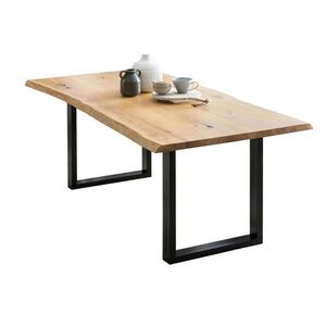 P & B JÍDELNÍ STŮL, dub, černá, přírodní barvy, 200/100/75 cm obraz