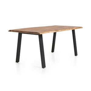 P & B JÍDELNÍ STŮL, akácie, přírodní barvy, černá, 200/100/76, 5 cm obraz