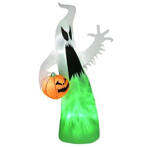 HOMCOM HALLOWEEN Samonafukovací strašidelný duch Halloweenová dekorace s LED osvětlením obraz