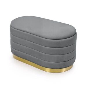 RAUMHIRSCH FURNITURE ČALOUNĚNÁ LAVIČKA s úložným prostorem, grafitová obraz