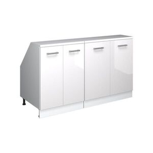 Vicco SADA SKŘÍNÍ PRO ŠIKMOU STŘECHU Rion Bílá vysoký lesk 140 cm Sada 2 korpusů skříně hloubka 60 cm obraz