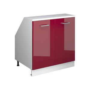 Vicco ŠIKMÁ SKŘÍŇ Rion Červená vysoký lesk 80 x 81.6 cm se 2 dveřmi, korpus skříně hloubka 60 cm obraz
