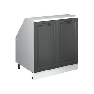 Vicco KUCHYŇSKÁ SKŘÍŇKA POD ŠIKMOU STŘECHU R-Line Antracitový venkovský dům 80 cm se 2 dveřmi, korpus skříně hloubka 60 cm obraz
