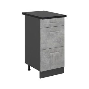 Vicco SPODNÍ SKŘÍŇKA KUCHYŇSKÉ LINKY R-Line Beton 40 cm se zásuvkami, PD Antracit obraz