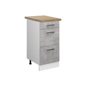 Vicco SPODNÍ SKŘÍŇKA KUCHYŇSKÉ LINKY R-Line Beton 40 cm se zásuvkami, PD Dub obraz