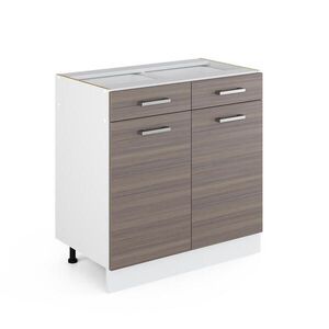Vicco UNIVERZÁLNÍ ZÁKLADNÍ JEDNOTKA R-Line Šedá 80 cm se zásuvkami a dvířky, bez pracovní desky obraz