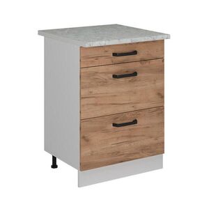 Vicco SPODNÍ SKŘÍŇKA KUCHYŇSKÉ LINKY R-Line Zlatý mocný dub 60 cm PD Mramor obraz