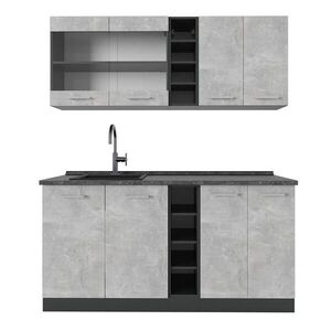 Vicco JEDNOTKOVÁ KUCHYNĚ R-Line Beton/antracit 160 cm , PD Antracit obraz