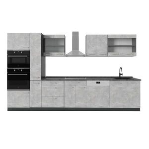 Vicco KOMPLETNÍ KUCHYNĚ R-Line Beton/antracit 350 cm , PD Antracit obraz