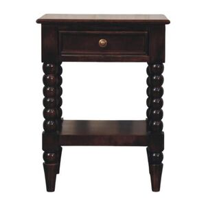 Artisan Furniture ZÁVĚSNÁ KONZOLE v povrchové úpravě z kaštanového dřeva, 2 zásuvky, hnědá obraz