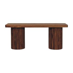 Artisan Furniture NOČNÍ STOLEK s povrchovou úpravou Acid Wash, 2 zásuvky, 1 otevřená police, šedý obraz