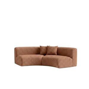 Kaiser Möbel POHOVKA zaoblená, žinylková látka Cremona, Světle hnědá, GRETA obraz