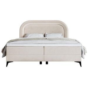 Selsey BOXSPRINGOVÁ POSTEL Loreo greige samet vodotěsný 140x200 cm obraz