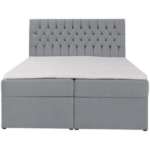 Selsey BOXSPRINGOVÁ POSTEL Daissy šedá samet 180x200 cm obraz