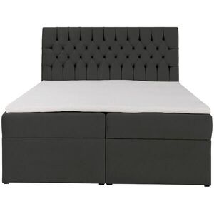 Selsey BOXSPRINGOVÁ POSTEL Daissy tmavě šedá samet 180x200 cm obraz