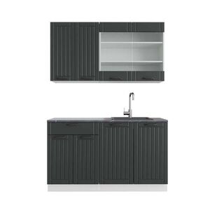 Vicco JEDNOTKOVÁ KUCHYNĚ Fame-Line Antracitový venkovský dům/bílá 140 cm , PD Antracit obraz