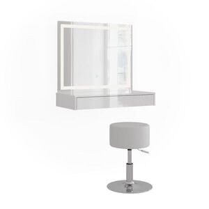 Vicco TOALETNÍ STOLEK Sherry, Bílá/Bílá vysoký lesk, 80 cm 3 díly obraz